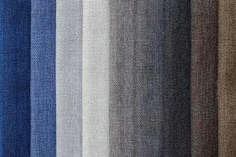 Close-up of fabric swatches used in Nazir Textile products